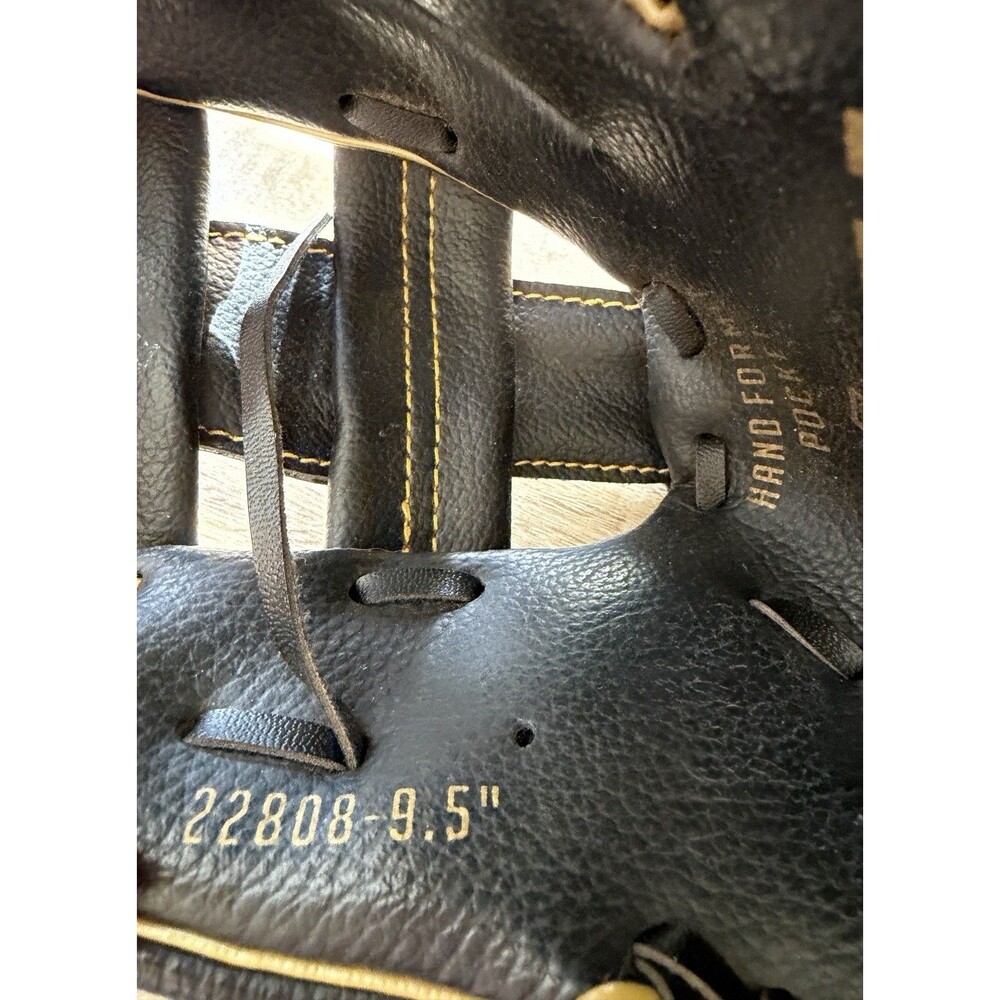 Franklin MeshTek 9.5 Youth T-Ball Baseball Glove Black Gold Beginner RHL - Picture 10 of 10